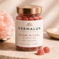 Dermalux Glow Ritual beauty gummies jar for hair, skin and nails — 60 gummies